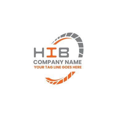 HIB harfli yaratıcı logo tasarımı vektör grafik, HIB basit ve modern logo. HIB lüks alfabe tasarımı  