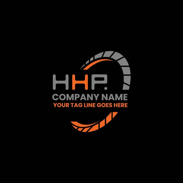 Hhp字母标志创意设计与矢量图形 Hhp简单而现代的标志 Hhp豪华字母设计 图库插图