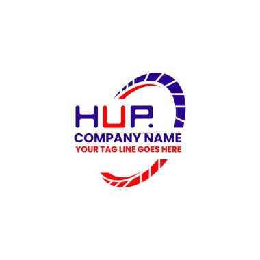 HUP harf logosu yaratıcı tasarımı vektör grafik, HUP basit ve modern logo. HUP lüks alfabe tasarımı  