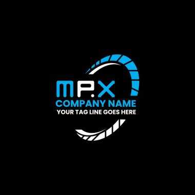 MPX harfli yaratıcı logo tasarımı vektör grafik, MPX basit ve modern logo. MPX lüks alfabe tasarımı  