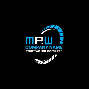 MPW harf logosu yaratıcı tasarımı vektör grafik, MPW basit ve modern logo. MPW lüks alfabe tasarımı  