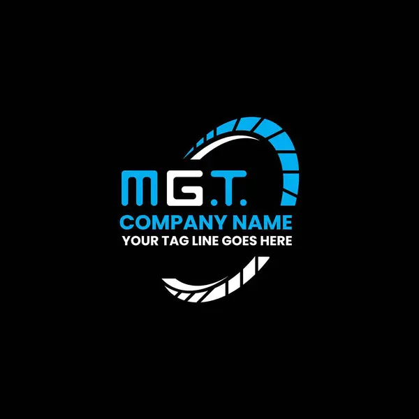 Mgt Carta Logotipo Design Criativo Com Vetor Gráfico Mgt Logotipo — Vetor de Stock