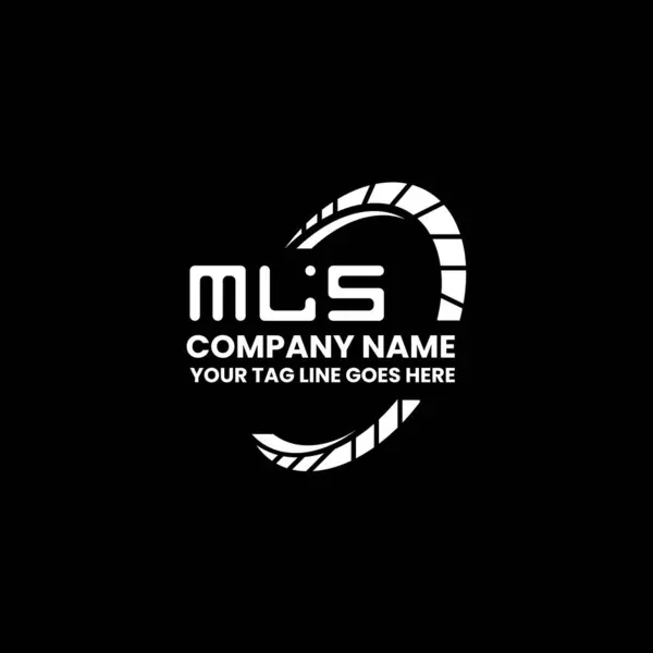 Mls Carta Logotipo Design Criativo Com Gráfico Vetorial Logotipo Simples — Vetor de Stock