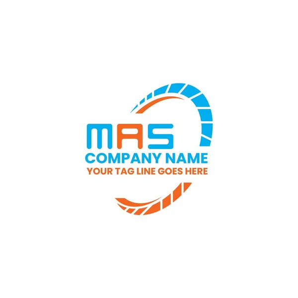 Mas字母标志创意设计与矢量图形 Mas简单而现代的标志 Mas豪华字母设计 免版税图库矢量图片