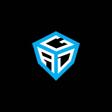 GAD harfli logo vektör tasarımı, GAD basit ve modern logo. GAD lüks alfabe tasarımı  
