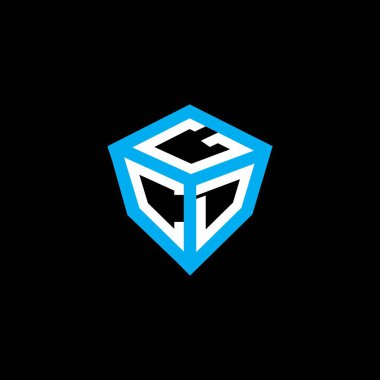 GCD harfli logo vektör tasarımı, GCD basit ve modern logo. GCD lüks alfabe tasarımı  
