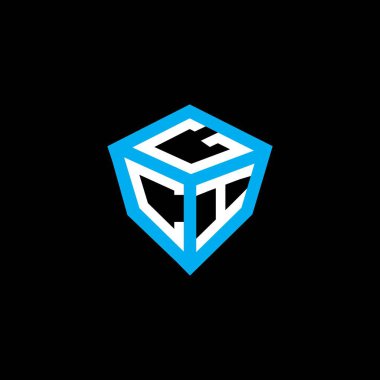 GCI harfi logo vektör tasarımı, GCI basit ve modern logo. GCI lüks alfabe tasarımı  