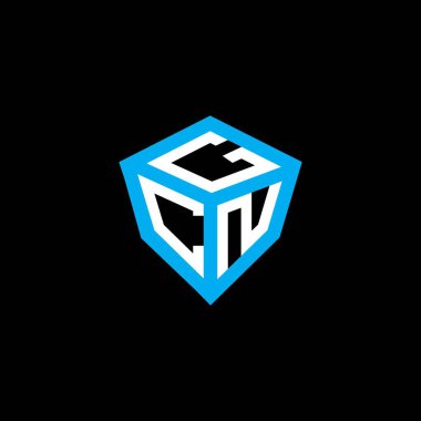 GCN harfli logo vektör tasarımı, GCN basit ve modern logo. GCN lüks alfabe tasarımı  