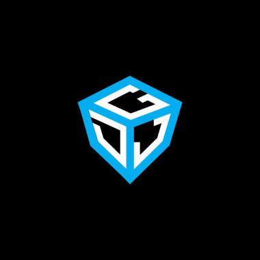 GDJ harfli logo vektör tasarımı, GDJ basit ve modern logo. GDJ lüks alfabe tasarımı  