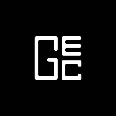 GEC harfi logo vektör tasarımı, GEC basit ve modern logo. GEC lüks alfabe tasarımı  