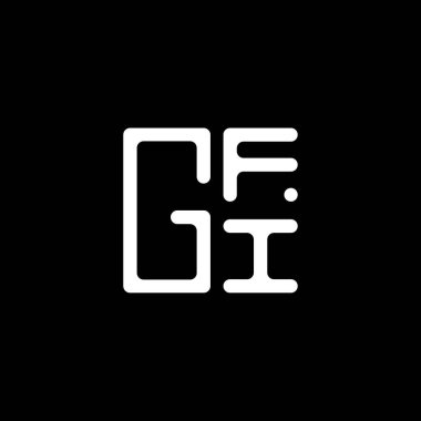 GFI harfi logo vektör tasarımı, GFI basit ve modern logo. GFI lüks alfabe tasarımı  