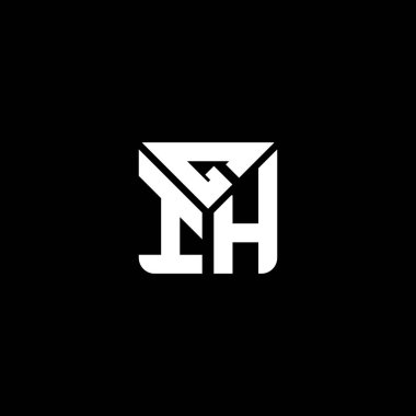 GIH harfi logo vektör tasarımı, GIH basit ve modern logo. GIH lüks alfabe tasarımı  