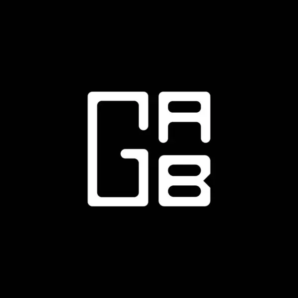 Gab Harfli Logo Vektör Tasarımı Gab Basit Modern Logo Gab — Stok Vektör
