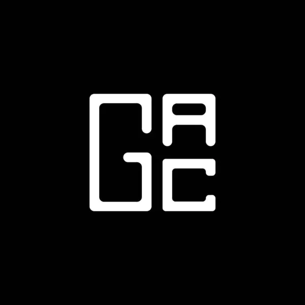 Gac Harfli Logo Vektör Tasarımı Gac Basit Modern Logo Gac — Stok Vektör