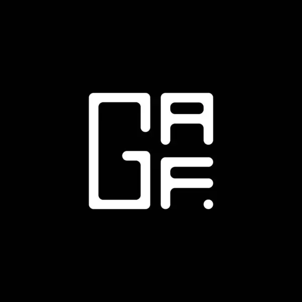 Gaf Harfli Logo Vektör Tasarımı Gaf Basit Modern Logo Gaf — Stok Vektör