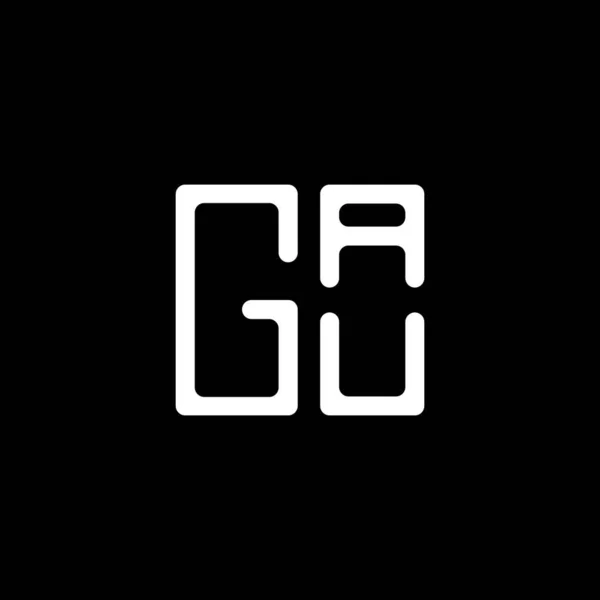 Gau Літери Логотипу Векторний Дизайн Gau Простий Сучасний Логотип Gau — стоковий вектор
