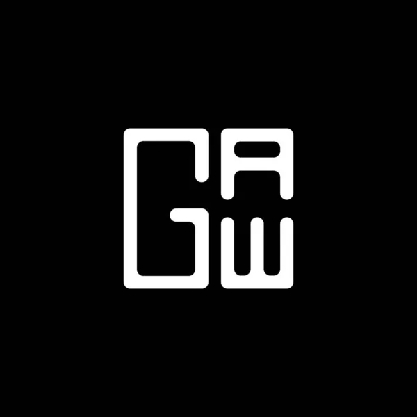 Gaw Harfli Logo Vektör Tasarımı Gaw Basit Modern Logo Gaw — Stok Vektör