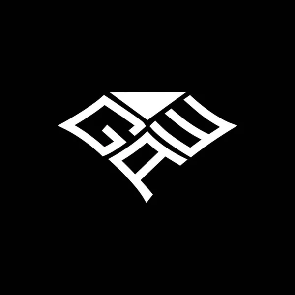 Gaw Logo Vector Design Gaw Eenvoudig Modern Logo Gaw Luxe — Stockvector