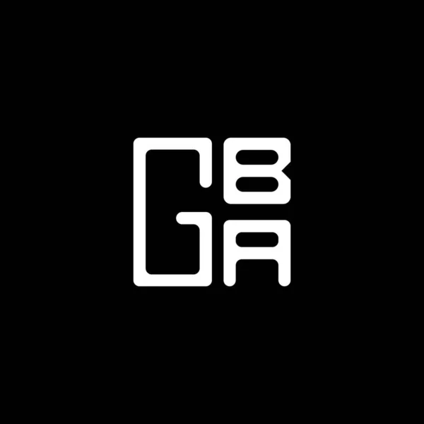 Gba Harfli Logo Vektör Tasarımı Gba Basit Modern Logo Gba — Stok Vektör