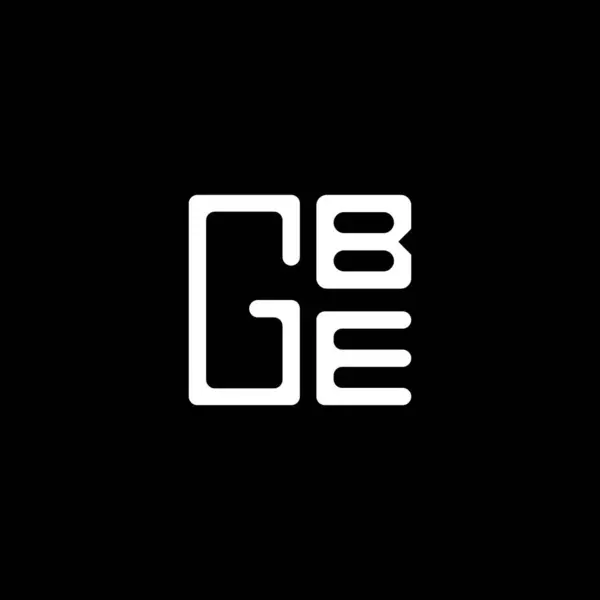 Gbe Harfli Logo Vektör Tasarımı Gbe Basit Modern Logo Gbe — Stok Vektör