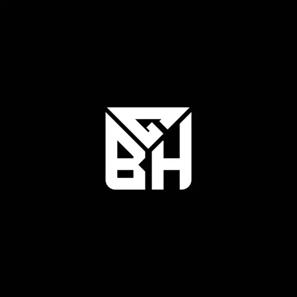 Gbh Harfli Logo Vektör Tasarımı Gbh Basit Modern Logosu Gbh — Stok Vektör