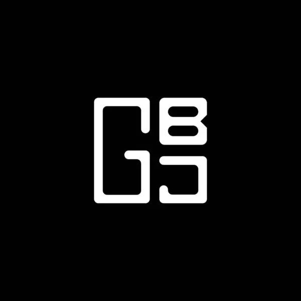 Gbj Harfli Logo Vektör Tasarımı Gbj Basit Modern Logo Gbj — Stok Vektör