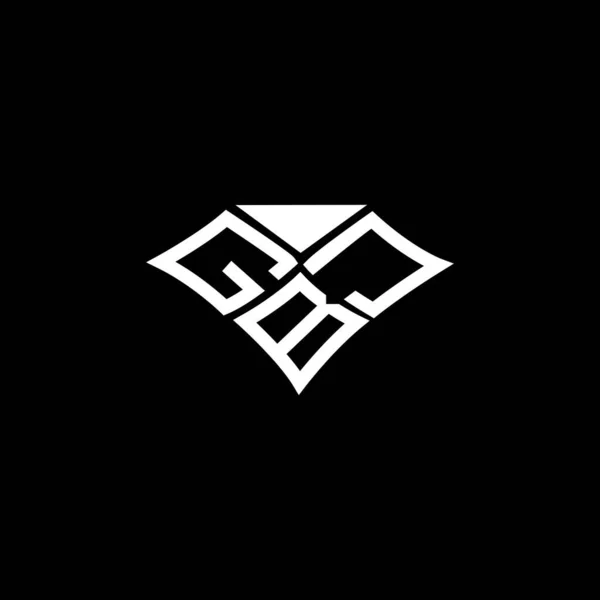 Gbj 디자인 Gbj 간단하고 현대적인 Gbj 호화스러운 알파벳 디자인 — 스톡 벡터