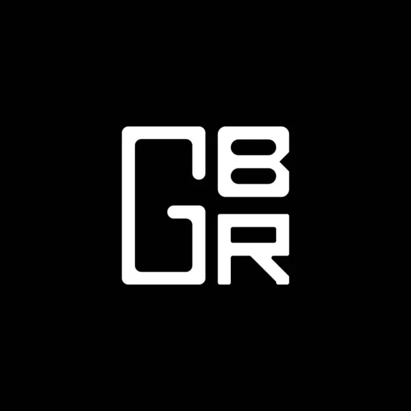 Gbr 디자인 Gbr 간단하고 현대적인 Gbr 호화스러운 알파벳 디자인 — 스톡 벡터
