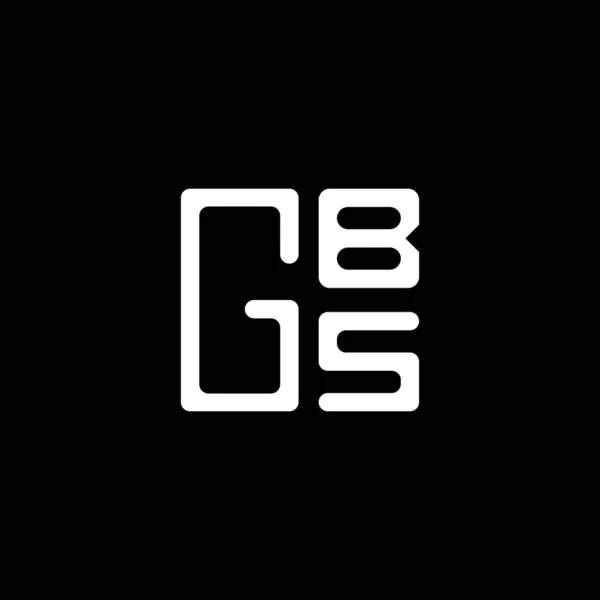 Gbs Harfli Logo Vektör Tasarımı Gbs Basit Modern Logo Gbs — Stok Vektör