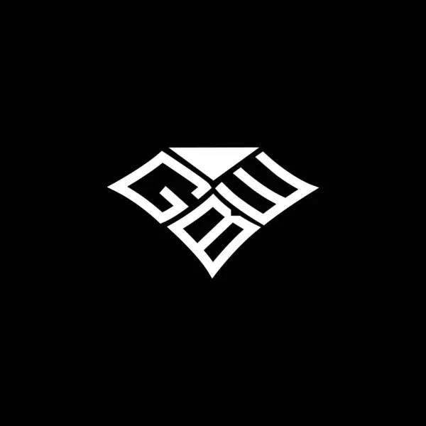 Gbw Harfli Logo Vektör Tasarımı Gbw Basit Modern Logo Gbw — Stok Vektör