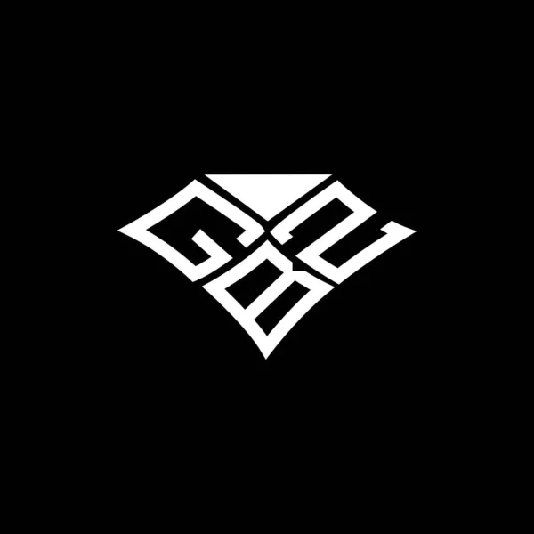 Gbz Harfli Logo Vektör Tasarımı Gbz Basit Modern Logo Gbz — Stok Vektör