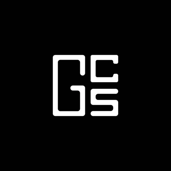 Gcs Harfi Logo Vektör Tasarımı Gcs Basit Modern Logo Gcs — Stok Vektör