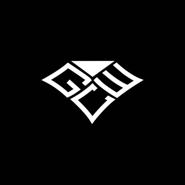 Gcw Harfli Logo Vektör Tasarımı Gcw Basit Modern Logo Gcw — Stok Vektör