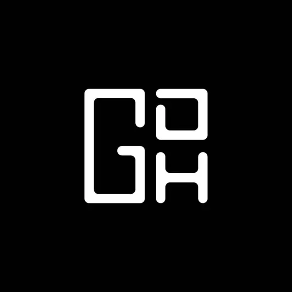Gdh Harfi Logo Vektör Tasarımı Gdh Basit Modern Logo Gdh — Stok Vektör