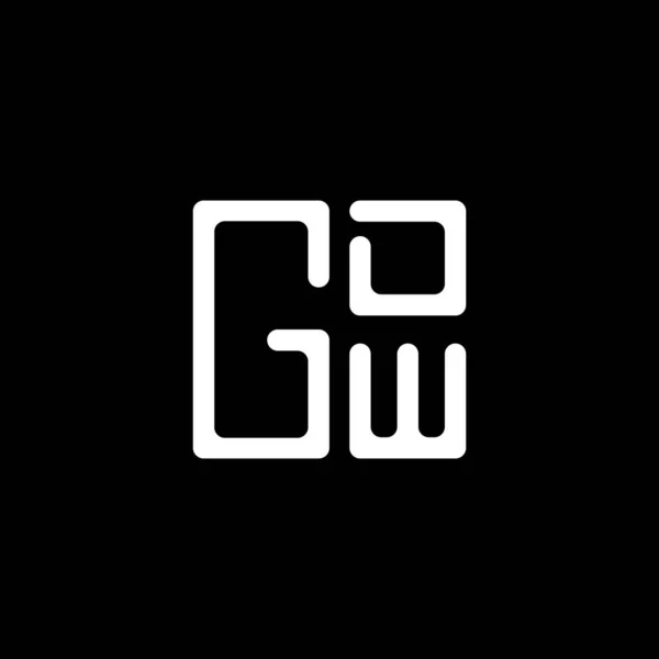 Gdw Letra Logotipo Vetor Design Gdw Logotipo Simples Moderno Gdw — Vetor de Stock