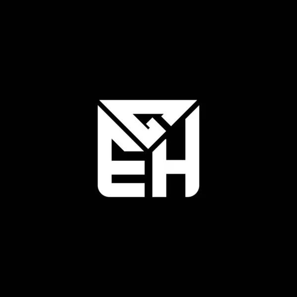 Geh Harfli Logo Vektör Tasarımı Geh Basit Modern Logo Geh — Stok Vektör