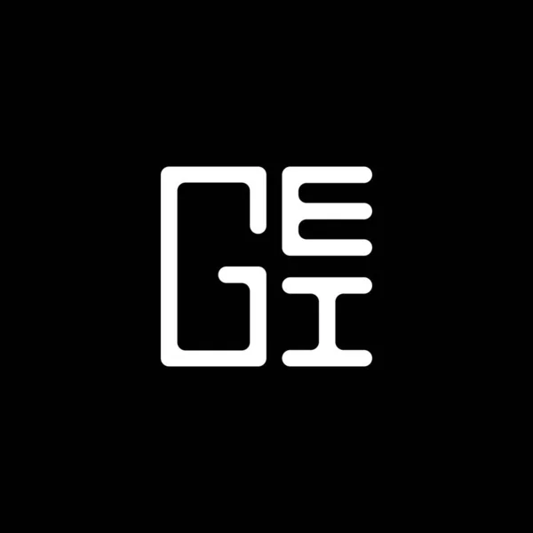 Gei Letter Logo Vektor Design Gei Einfaches Und Modernes Logo — Stockvektor