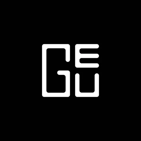 Λογότυπο Geu Letter Vector Design Geu Απλό Και Μοντέρνο Λογότυπο — Διανυσματικό Αρχείο