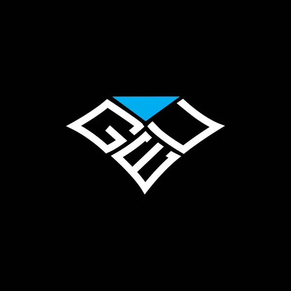 Diseño Vectorial Del Logotipo Letra Geu Logotipo Simple Moderno Geu — Vector de stock