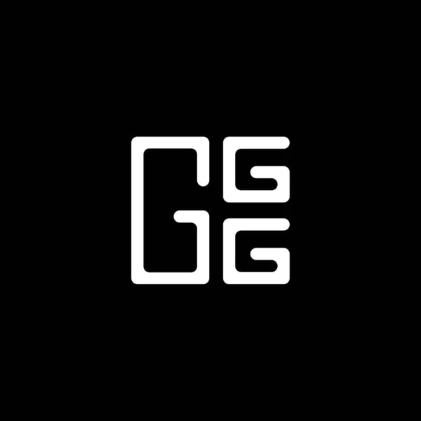 Ggg Harfli Logo Vektör Tasarımı Ggg Basit Modern Logo Ggg — Stok Vektör