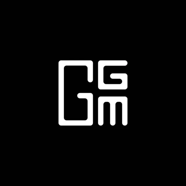 Ggm Harf Logo Vektör Tasarımı Ggm Basit Modern Logo Ggm — Stok Vektör