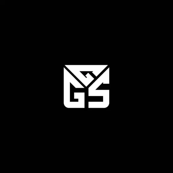 Ggs Harfli Logo Vektör Tasarımı Ggs Basit Modern Logo Ggs — Stok Vektör