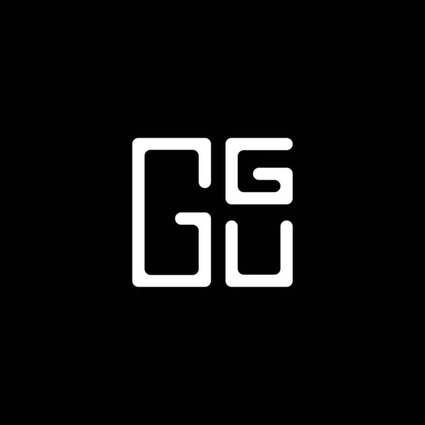 Gguレターロゴベクターデザイン Gguシンプルでモダンなロゴ Ggu豪華なアルファベットデザイン — ストックベクタ