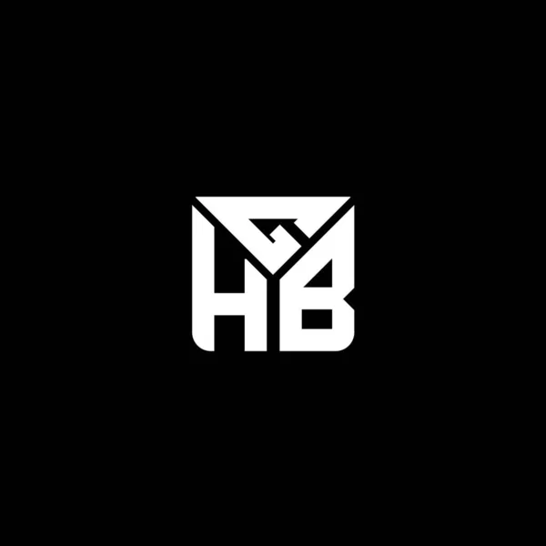 Ghb Harfli Logo Vektör Tasarımı Ghb Basit Modern Logo Ghb — Stok Vektör