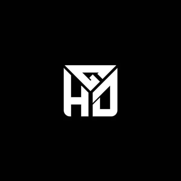 Ghd Harfli Logo Vektör Tasarımı Ghd Basit Modern Logo Ghd — Stok Vektör