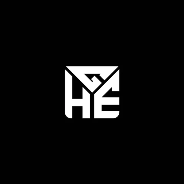 Ghe Буква Векторный Дизайн Логотипа Ghe Простой Современный Логотип Роскошный — стоковый вектор