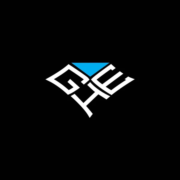 Ghe Harfli Logo Vektör Tasarımı Ghe Basit Modern Logo Ghe — Stok Vektör