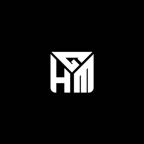 Векторный Дизайн Логотипа Ghm Простой Современный Логотип Ghm Роскошный Алфавит — стоковый вектор