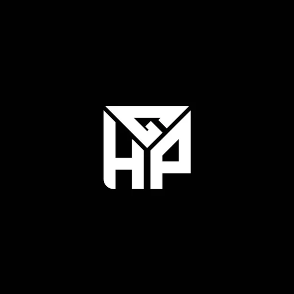 Design Vettoriale Del Logo Della Lettera Ghp Logo Semplice Moderno — Vettoriale Stock