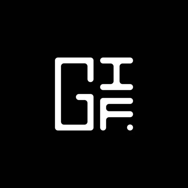 Векторный Дизайн Логотипа Gif Простой Современный Логотип Gif Роскошный Алфавит — стоковый вектор